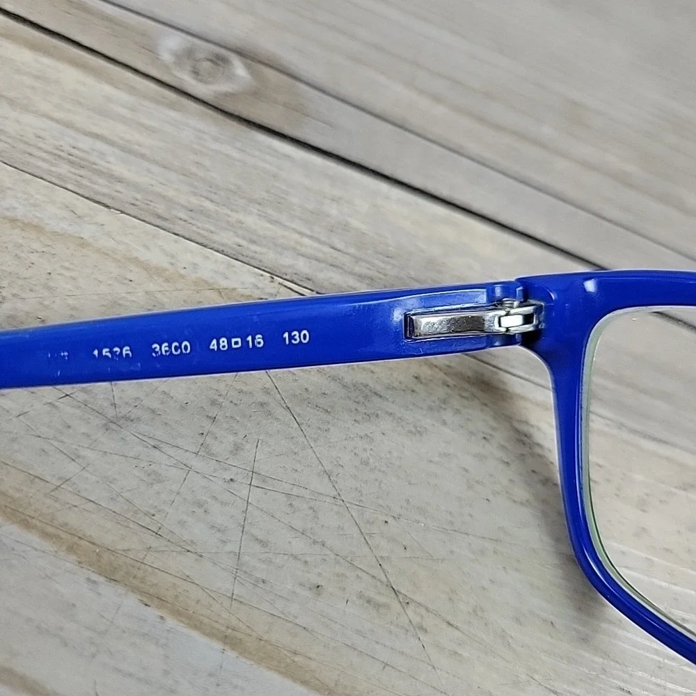 Ray-Ban Jr RB1536 3600 Youth Black Blue Square Eyeglasses 48-16 130 FRAMES ONLY‎